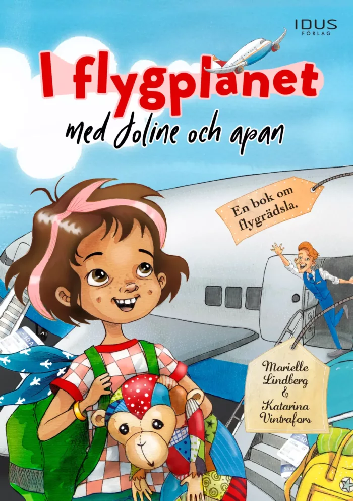 I flygplanet med Joline och apan